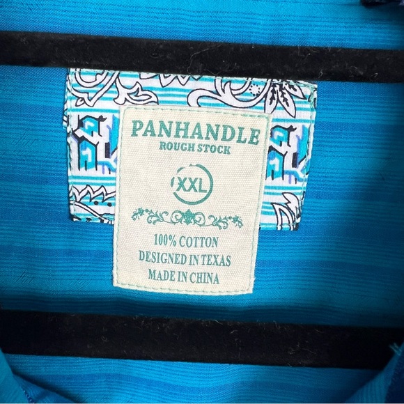 NWT Panhandle Rough Stock Cap Sleeve Snap Shirt Size XXL - Picture 2 of 9